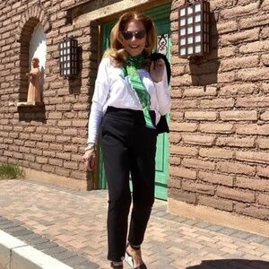 Cabi Banded Waist Cropped Trousers Black Style 5866